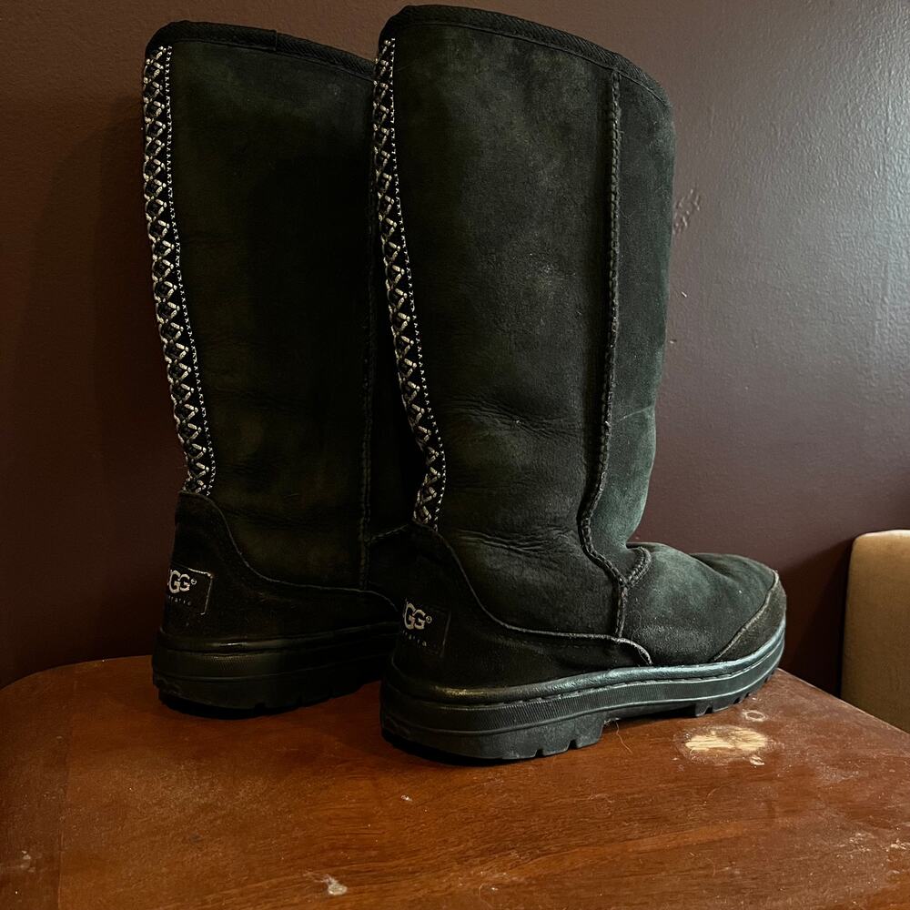 Vintage Australian Uggs, Ultra Tall Cashmere with tweed design
